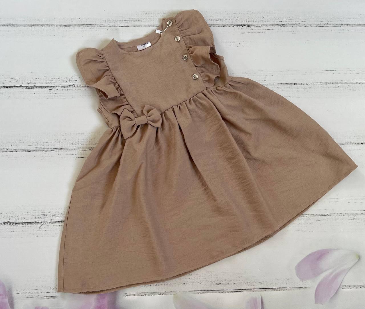 Сукня літня для дівчинки льон Аля, розміри 92-110р.