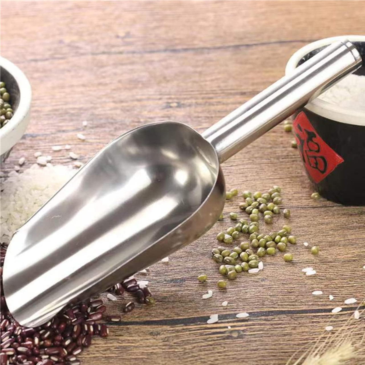 Совок алюмінієвий для льоду, цукру, спецій та сипучих продуктів 26.5 см, фото 1