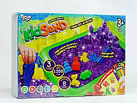 Кінетичний пісок Kid Sand Danko Toys 1200 г з пісочницею та формочками набір для творчості KS-02-02U