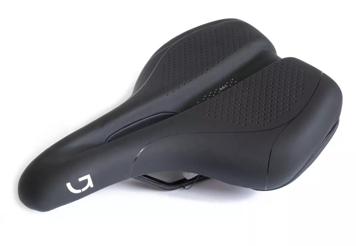 Сідло Green Cycle Active Air 199, стальні рейли, чорне