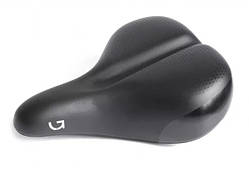 Сідло Green Cycle Comfort 227, стальні рейли, чорне