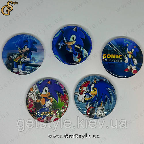 Значки Сонек Sonic Badges 5 шт.