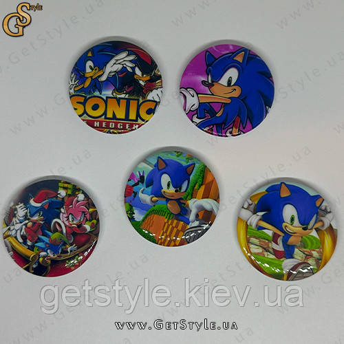 Значки Сонек Sonic Badges 5 шт.