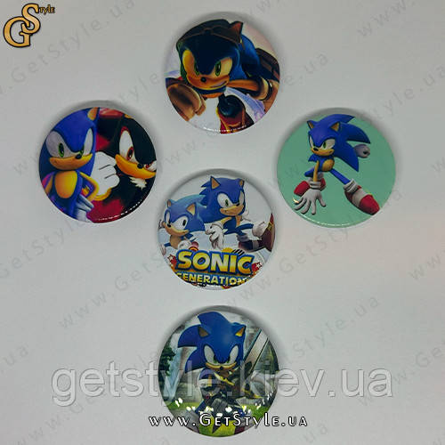 Значки Сонек Sonic Badges 5 шт.