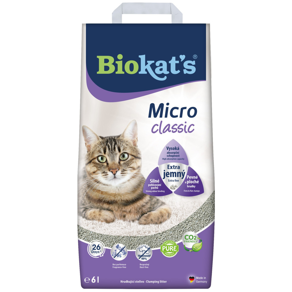 Biokat's Micro Classic 6л  - наповнювач з глини (без запаху)