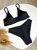 Купальник топ і бразиліани з італійського біфлексу Christel 06-1 чорний розмір M, фото 5