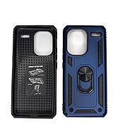 Протиударний чохол із кільцем підставкою для Xiaomi Redmi Note 13 Pro+ 5G синій