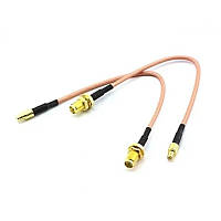 Пігтейл кабель антенний перехідник MMCX to SMA — 15CM прямий pigtail