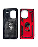 Протиударний чохол із кільцем підставкою для Xiaomi Redmi Note 13 Pro+ 5G червоний