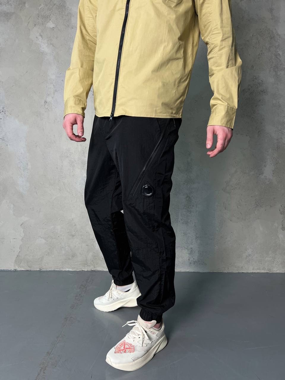 Мужские Черные Штаны C.P.Company Nylon, Штани CP Company Нейлон, Бриджи ...