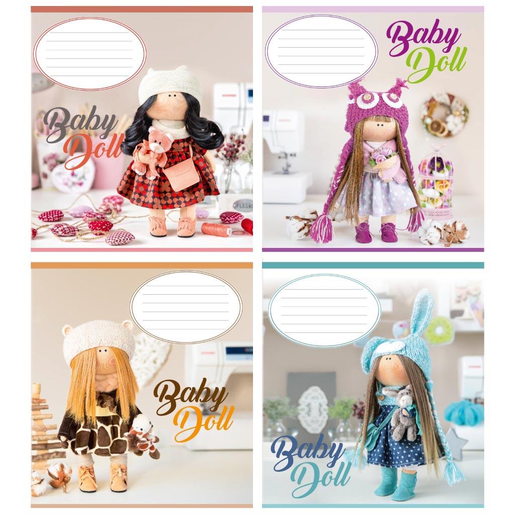 Зошит 12 аркушів у клітинку Поліграфіст Ляльки 12К 900