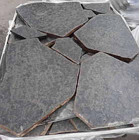 Плити базальтові чорного кольору (графіт) / камінь форматний для покрокових та садових доріжок