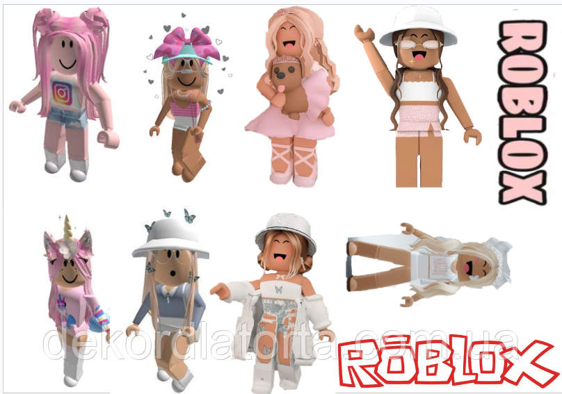 Вафельна картинка Роблокс дівчата