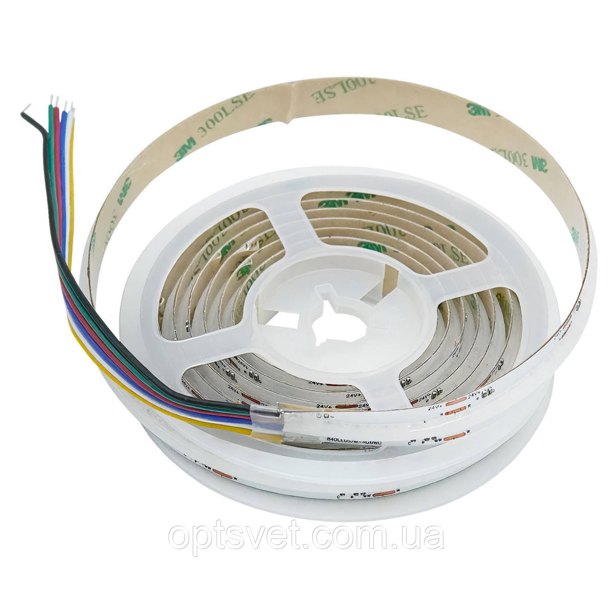 Світлодіодна стрічка Mi-light DC RGB+CCT COB 840 LED 3000-6500 K 24 V, негерметична (MI-LED-RGBW840CCT2420-COB), фото 1