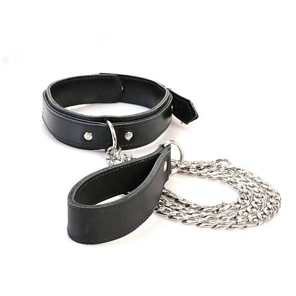 Ошейник c поводком из экокожи Art of Sex - Emoji Collar with Leash, фото 2