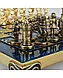 S1CBLU Manopoulos Byzantine Metal Chess set with Gold & Bronze Chessmen & 20cm Chessboard in Blue, фото 7