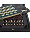S1CBLU Manopoulos Byzantine Metal Chess set with Gold & Bronze Chessmen & 20cm Chessboard in Blue, фото 8