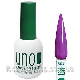 Гель-лак кольоровий UNO Gel Polish для нігтів № 139, 12 мл, фото 1