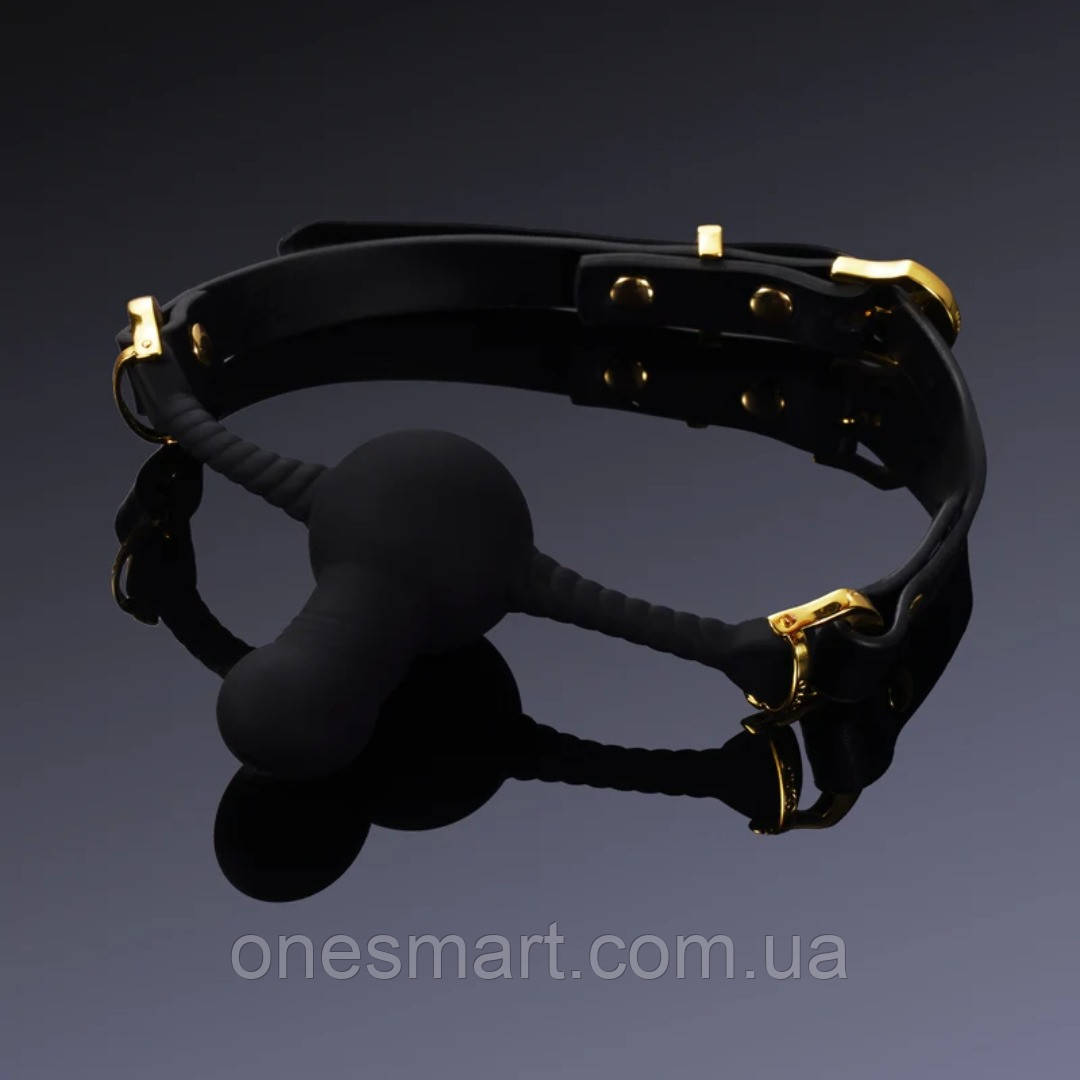 Капелюх чорний із фіксатором у формі дилдо "Desire for Mouth Bondage Collection-Dildo" UPKO
