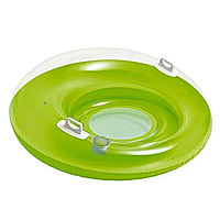 Надувне крісло з підсклянником 58883 ручки 2 шт.  Зелений