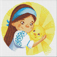 Алмазна мозаїка без підрамника "Сонечко" AMC7752 30х30 см