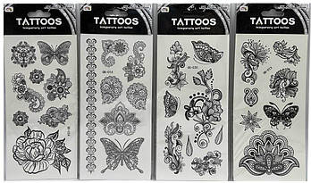 Флеш Тату 9*23 см чорно-біла Tattoo Mix SТ-1628