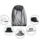 Антимоскітна сітка від комарів на голову Anti Mosquito накомарник для головних уборів чорний проти москітка, фото 5