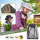 Антимоскітна сітка від комарів на голову Anti Mosquito накомарник для головних уборів чорний проти москітка, фото 7