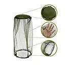 Антимоскітна сітка від комарів на голову Anti Mosquito накомарник для головних уборів чорний проти москітка, фото 8