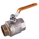 Кран кульовий прямий SOLOMON 2″ PN40 латунний внутрішній-внутрішній В1002, фото 2