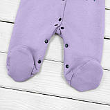Теплий чоловічок на флісі Tykan зріст 74 см (6 - 9 місяців) Malena Фіолетовий, фото 4