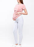 Сірі лосини легінси для вагітних з низьким бандажем під животик, фото 2