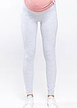 Сірі лосини легінси для вагітних з низьким бандажем під животик, фото 3
