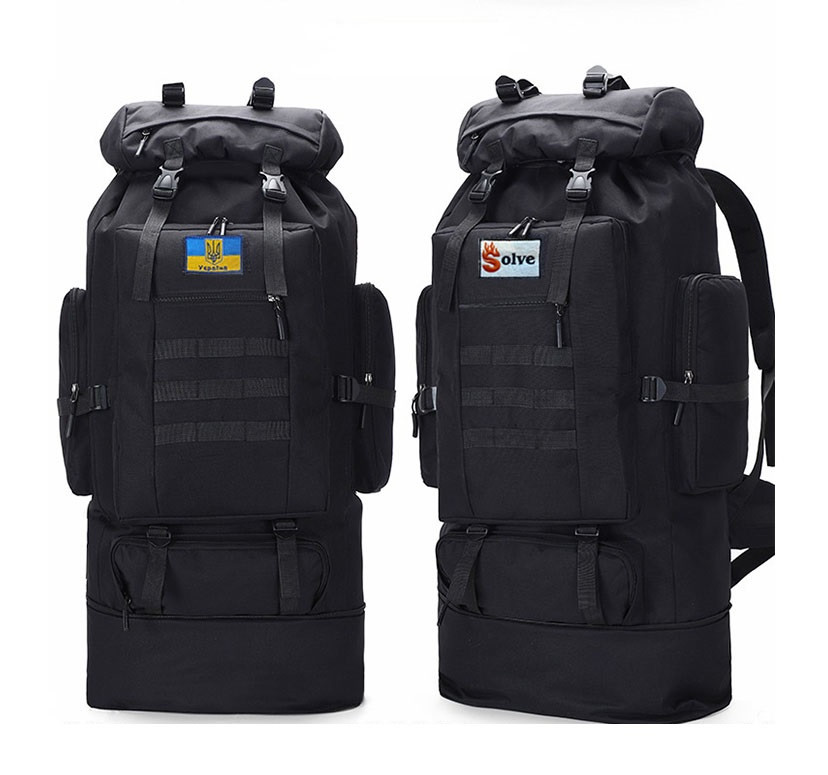 Тактичний похідний рюкзак Solve 70L Black KT6004302