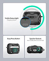 Протиударний чохол із карабіном ESR Cyber Tough FlickLock (HaloLock) для AirPods Pro 3 (2025), чорний, фото 4