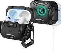Протиударний чохол із карабіном ESR Cyber Tough FlickLock (HaloLock) для AirPods Pro 3 (2025), чорний, фото 9