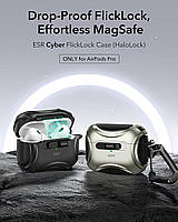 Протиударний чохол із карабіном ESR Cyber Tough FlickLock (HaloLock) для AirPods Pro 3 (2025), чорний, фото 2