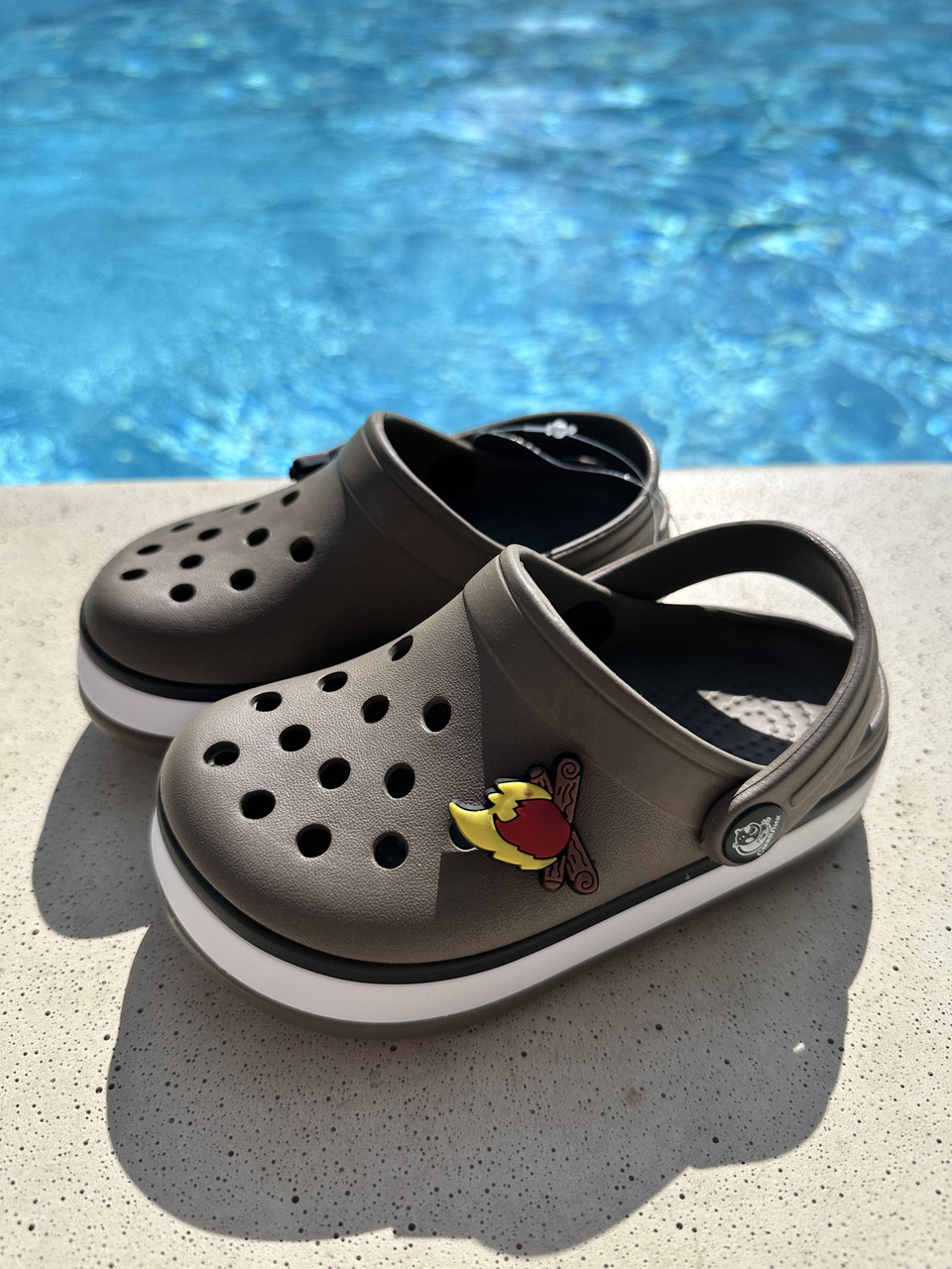 Крокси дитячі коричневі з вогником 26, 27, 28, 29, фото 1