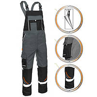 Робочий напівкомбінезон з кишенями, спецодяг чоловічий, роба для робіт, спецовка на лямках якість