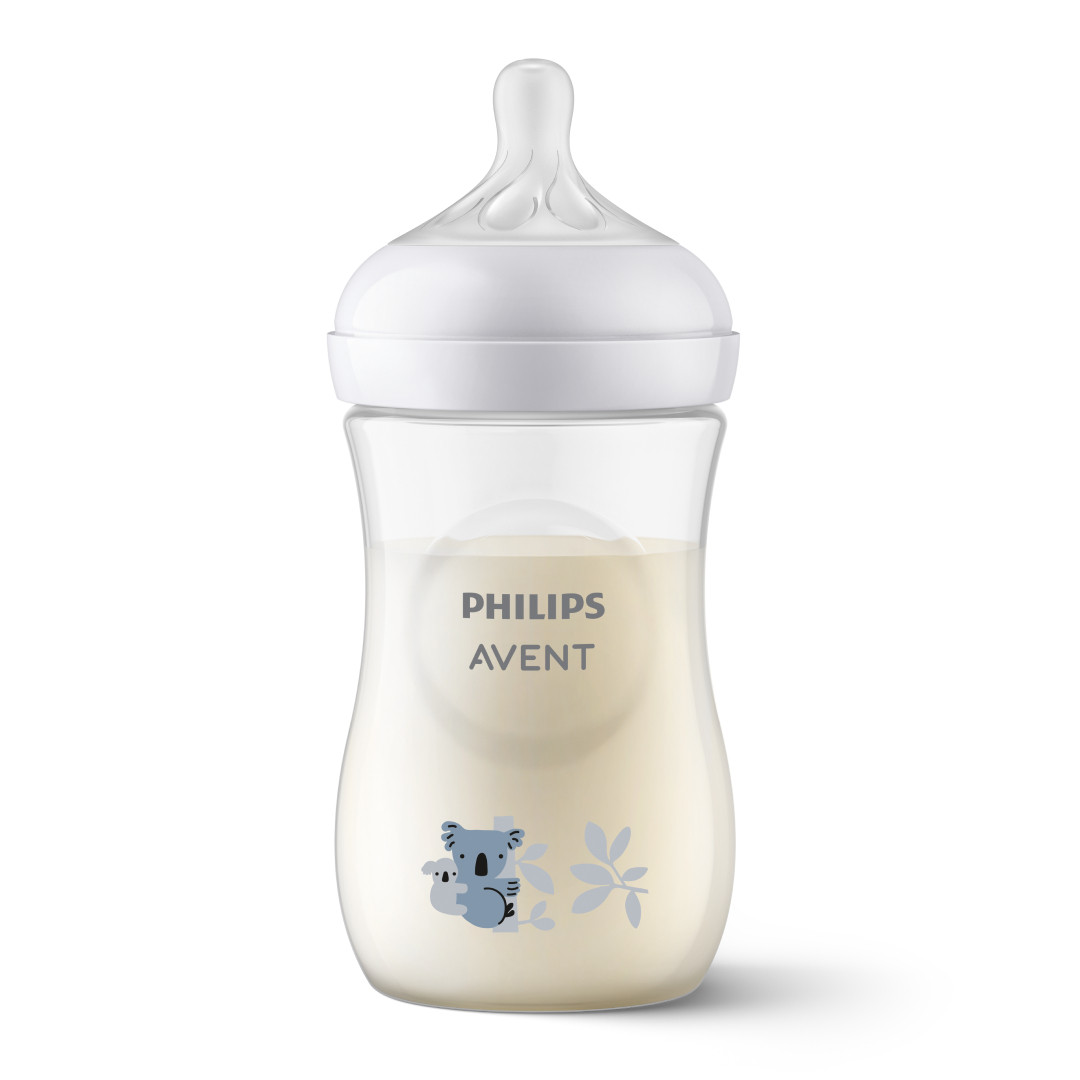 Пляшечка для годування Philips Avent Natural Природний потік Коала 260 мл (Авент) SCY903/67, фото 1