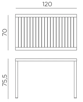 Стіл пластиковий для саду Nardi Cube 120 білий, фото 2