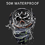 Спортивний електронний водонепроникний годинник Smael 1708 Camo Green. Тактичний годинник для військових, фото 3