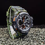 Спортивний електронний водонепроникний годинник Smael 1708 Camo Green. Тактичний годинник для військових, фото 7