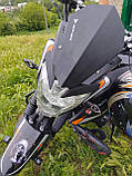 Вітрозахист для мотоцикла на фару мото чорний метал МТ-07, фото 6