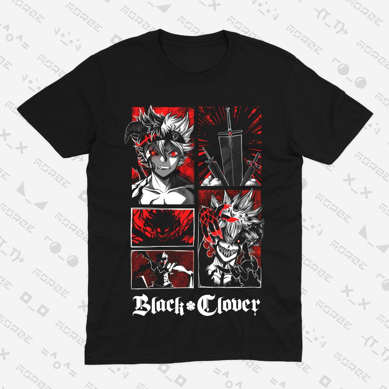 Футболка чорна Morze Чорний Клевер (Black Clover) V6