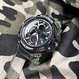Спортивний електронний водонепроникний годинник Smael 1708 Camo Green. Тактичний годинник для військових, фото 9