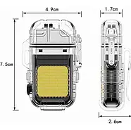 Електроімпульсна запальничка USB 209 Запальничка водонепроникна, фото 7