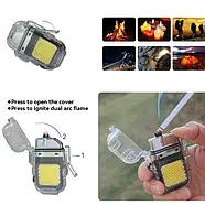 Електроімпульсна запальничка USB 209 Запальничка водонепроникна, фото 8