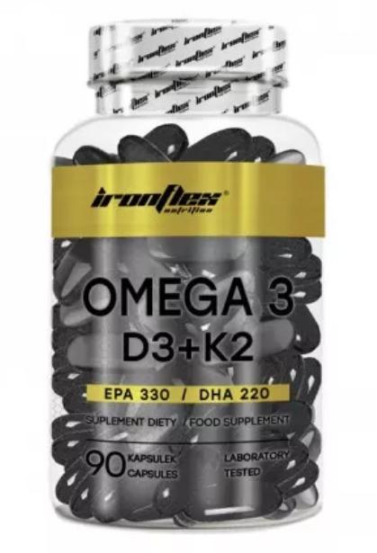 Харчова добавка IronFlex Omega 3 D3 + K2 90 капсул