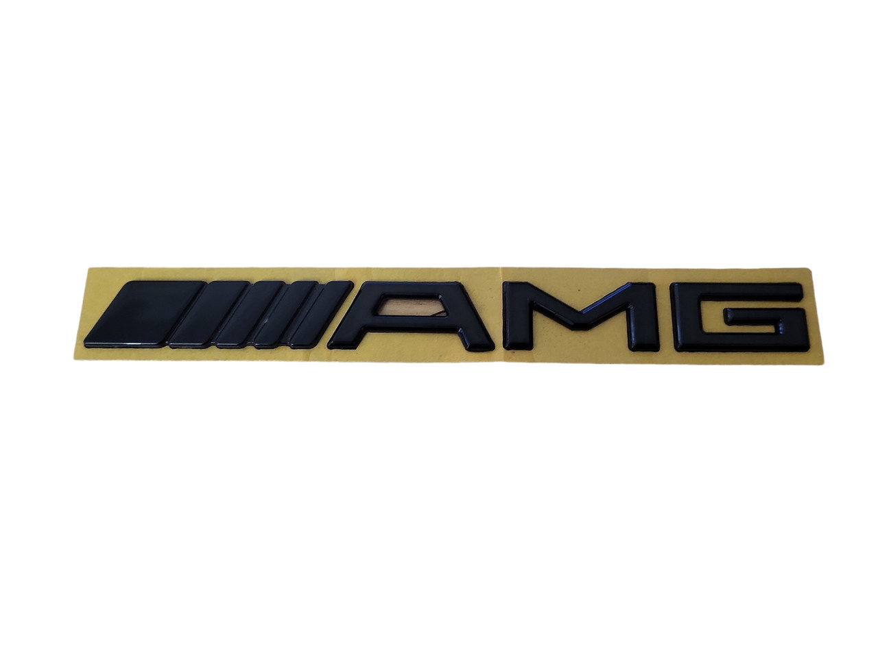 Емблема напис на багажник Mercedes AMG чорний 195х20 мм